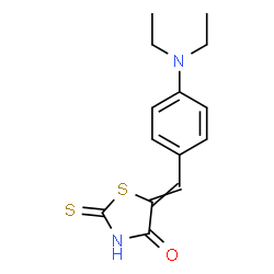 ChemSpider 2D Image | P-DIETHYLAMINOBENZYLIDENERHODANINE | C14H16N2OS2