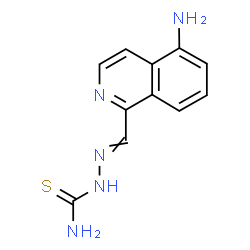 ChemSpider 2D Image | 2-[(5-Amino-1-isoquinolinyl)methylene]hydrazinecarbothioamide | C11H11N5S