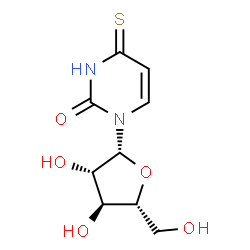 ChemSpider 2D Image | 1-(beta-D-Arabinofuranosyl)-4-thioxo-3,4-dihydro-2(1H)-pyrimidinone | C9H12N2O5S