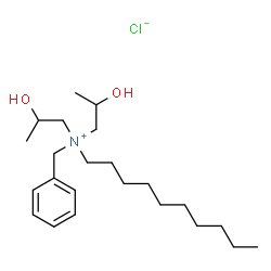 ChemSpider 2D Image | N-Benzyl-N,N-bis(2-hydroxypropyl)-1-decanaminium chloride | C23H42ClNO2