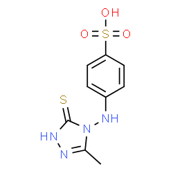 ChemSpider 2D Image | 4-[(1,5-Dihydro-3-methyl-5-thioxo-4H-1,2,4-triazol-4-yl)amino]benzenesulfonic acid | C9H10N4O3S2
