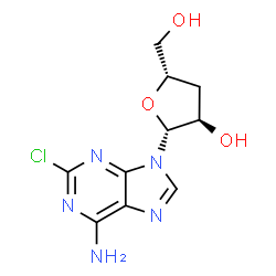 ChemSpider 2D Image | 2-Chloro-3'-deoxyadenosine | C10H12ClN5O3