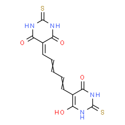 ChemSpider 2D Image | 5-[5-(6-Hydroxy-4-oxo-2-thioxo-1,2,3,4-tetrahydro-5-pyrimidinyl)-2,4-pentadien-1-ylidene]-2-thioxodihydro-4,6(1H,5H)-pyrimidinedione | C13H10N4O4S2