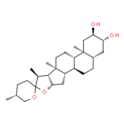 ChemSpider 2D Image | (2alpha,3beta,5alpha,22xi,25R)-Spirostan-2,3-diol | C27H44O4
