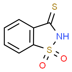 ChemSpider 2D Image | 1,2-Benzothiazole-3(2H)-thione 1,1-dioxide | C7H5NO2S2