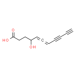 ChemSpider 2D Image | 4-Hydroxy-5,6-undecadiene-8,10-diynoic acid | C11H10O3