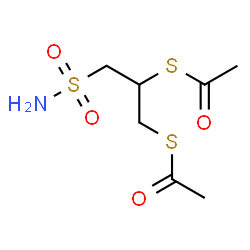 ChemSpider 2D Image | S,S'-(3-Sulfamoyl-1,2-propanediyl) diethanethioate | C7H13NO4S3