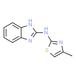 ChemSpider 2D Image | N-(4-Methyl-1,3-thiazol-2-yl)-1H-benzimidazol-2-amine | C11H10N4S
