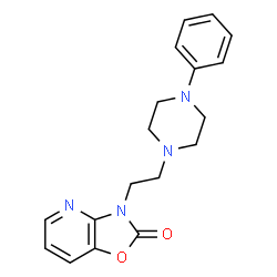 ChemSpider 2D Image | 3-[2-(4-Phenyl-1-piperazinyl)ethyl][1,3]oxazolo[4,5-b]pyridin-2(3H)-one | C18H20N4O2