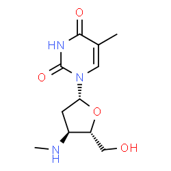 ChemSpider 2D Image | 3'-Deoxy-3'-(methylamino)thymidine | C11H17N3O4