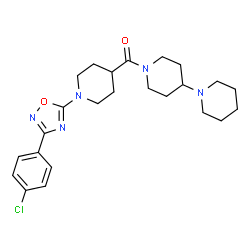 ChemSpider 2D Image | 1,4'-Bipiperidin-1'-yl{1-[3-(4-chlorophenyl)-1,2,4-oxadiazol-5-yl]-4-piperidinyl}methanone | C24H32ClN5O2