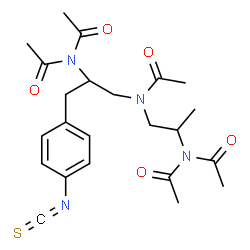 ChemSpider 2D Image | N-Acetyl-N-(1-{acetyl[2-(diacetylamino)-3-(4-isothiocyanatophenyl)propyl]amino}-2-propanyl)acetamide | C23H30N4O5S