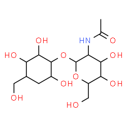 ChemSpider 2D Image | 2,3,6-Trihydroxy-4-(hydroxymethyl)cyclohexyl 2-acetamido-2-deoxyhexopyranoside | C15H27NO10