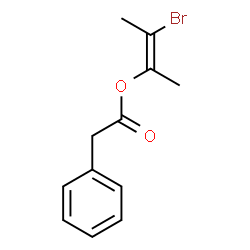 ChemSpider 2D Image | 3-Bromo-2-buten-2-yl phenylacetate | C12H13BrO2
