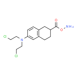 ChemSpider 2D Image | (Aminooxy){6-[bis(2-chloroethyl)amino]-1,2,3,4-tetrahydro-2-naphthalenyl}methanone | C15H20Cl2N2O2