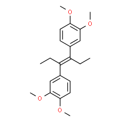 ChemSpider 2D Image | 1,1'-[(3E)-3-Hexene-3,4-diyl]bis(3,4-dimethoxybenzene) | C22H28O4
