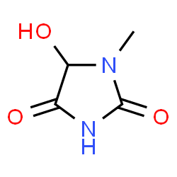 ChemSpider 2D Image | 5-hydroxy-1-methylhydantoin | C4H6N2O3