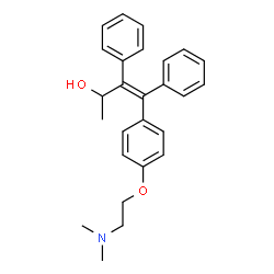 ChemSpider 2D Image | (3Z)-4-{4-[2-(Dimethylamino)ethoxy]phenyl}-3,4-diphenyl-3-buten-2-ol | C26H29NO2