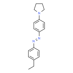 ChemSpider 2D Image | 1-{4-[(E)-(4-Ethylphenyl)diazenyl]phenyl}pyrrolidine | C18H21N3