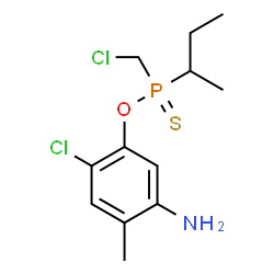 ChemSpider 2D Image | O-(5-Amino-2-chloro-4-methylphenyl) sec-butyl(chloromethyl)phosphinothioate | C12H18Cl2NOPS