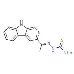 ChemSpider 2D Image | 2-[1-(9H-beta-Carbolin-3-yl)ethylidene]hydrazinecarbothioamide | C14H13N5S