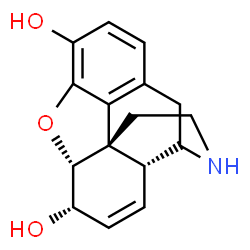 ChemSpider 2D Image | (5alpha,6alpha)-7,8-Didehydro-4,5-epoxymorphinan-3,6-diol | C16H17NO3