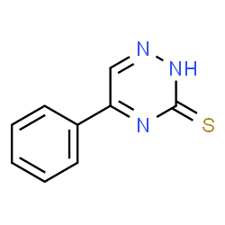 ChemSpider 2D Image | 5-phenyl-1,2,4-triazine-3-thiol | C9H7N3S