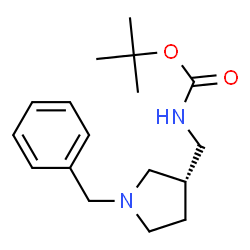 ChemSpider 2D Image | (S)-tert-Butyl ((1-benzylpyrrolidin-3-yl)methyl)carbamate | C17H26N2O2