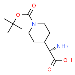 ChemSpider 2D Image | (R)-1-Boc-4-(aminocarboxymethyl)piperidine | C12H22N2O4