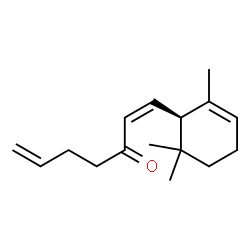 ChemSpider 2D Image | (1Z)-1-[(1R)-2,6,6-Trimethyl-2-cyclohexen-1-yl]-1,6-heptadien-3-one | C16H24O