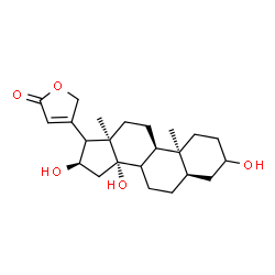 ChemSpider 2D Image | (5beta,8xi,9beta,16alpha,17xi)-3,14,16-Trihydroxycard-20(22)-enolide | C23H34O5