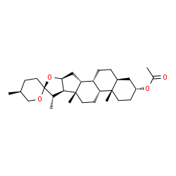 ChemSpider 2D Image | (3alpha,5alpha,9beta,14beta,22S,25S)-Spirostan-3-yl acetate | C29H46O4