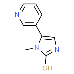 ChemSpider 2D Image | 1-METHYL-5-PYRIDIN-3-YL-1H-IMIDAZOLE-2-THIOL | C9H9N3S