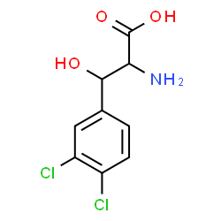 ChemSpider 2D Image | 3,4-Dichloro-beta-hydroxyphenylalanine | C9H9Cl2NO3