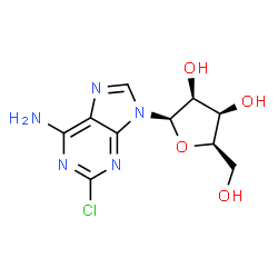 ChemSpider 2D Image | 2-Chloro-9-(beta-D-lyxofuranosyl)-9H-purin-6-amine | C10H12ClN5O4