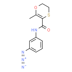 ChemSpider 2D Image | N-(3-Azidophenyl)-2-methyl-5,6-dihydro-1,4-oxathiine-3-carboxamide | C12H13N4O2S