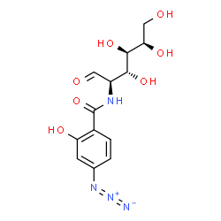 ChemSpider 2D Image | 2-[(4-Azido-2-hydroxybenzoyl)amino]-2-deoxy-D-galactose | C13H17N4O7
