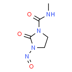 ChemSpider 2D Image | N-Methyl-3-nitroso-2-oxo-1-imidazolidinecarboxamide | C5H8N4O3