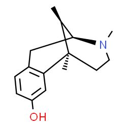 ChemSpider 2D Image | (2S,6R,11R)-3,6,11-trimethyl-1,2,3,4,5,6-hexahydro-2,6-methano-3-benzazocin-8-ol | C15H21NO