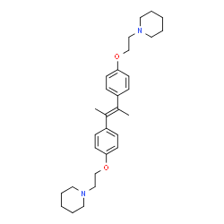 ChemSpider 2D Image | 1,1'-[(2E)-2-Butene-2,3-diylbis(4,1-phenyleneoxy-2,1-ethanediyl)]dipiperidine | C30H42N2O2