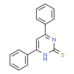 ChemSpider 2D Image | 4,6-Diphenylpyrimidine-2-thiol | C16H12N2S