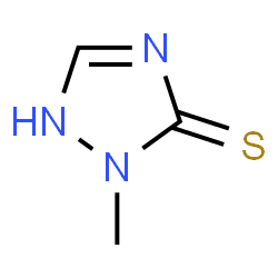 ChemSpider 2D Image | 1,2-Dihydro-2-methyl-3H-1,2,4-triazole-3-thione | C3H5N3S