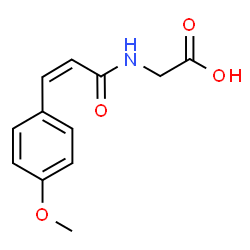 ChemSpider 2D Image | N-[(2Z)-3-(4-Methoxyphenyl)-2-propenoyl]glycine | C12H13NO4