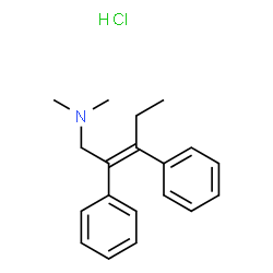 ChemSpider 2D Image | (2E)-N,N-Dimethyl-2,3-diphenyl-2-penten-1-amine hydrochloride (1:1) | C19H24ClN