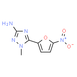 ChemSpider 2D Image | 1-Methyl-5-(5-nitro-2-furyl)-1H-1,2,4-triazol-3-amine | C7H7N5O3