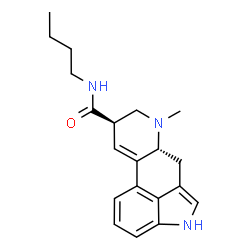 ChemSpider 2D Image | (8beta)-N-Butyl-6-methyl-9,10-didehydroergoline-8-carboxamide | C20H25N3O