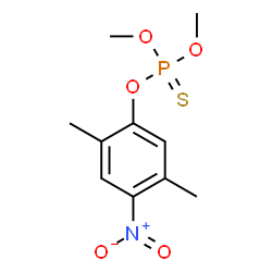 ChemSpider 2D Image | O-(2,5-Dimethyl-4-nitrophenyl) O,O-dimethyl phosphorothioate | C10H14NO5PS