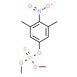 ChemSpider 2D Image | O-(3,5-Dimethyl-4-nitrophenyl) O,O-dimethyl phosphorothioate | C10H14NO5PS