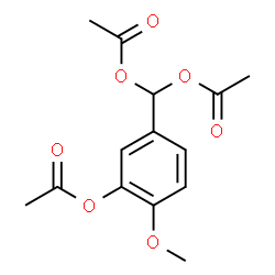 ChemSpider 2D Image | (3-Acetoxy-4-methoxyphenyl)methylene diacetate | C14H16O7