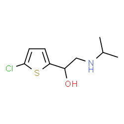 ChemSpider 2D Image | 1-(5-Chloro-2-thienyl)-2-(isopropylamino)ethanol | C9H14ClNOS
